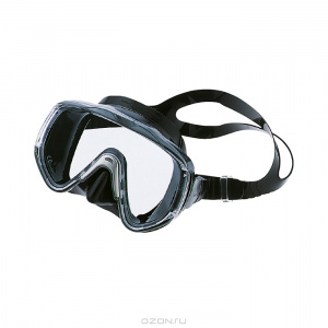 Фото маска подводная tusa visualator black (черный силикон)