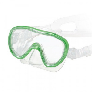 Фото маска подводная tusa kleio ii (прозрачный силикон) green