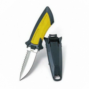 Фото нож подводный tusa mini желтый