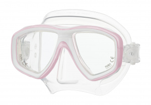 Фото маска для дайвинга tusa serene pink (прозрачный силикон)