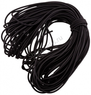 Фото 58 шнур резиновый (венгерка)  3мм, черный (1 метр)