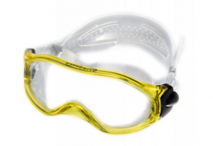 Фото очки для плавания saekodive монолинза yellow (прозрачный силикон)