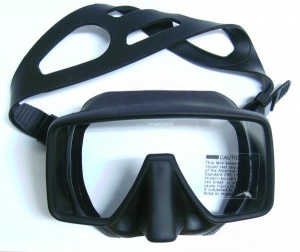 Фото маска подводная sargan fbr безрамочная (черный силикон)