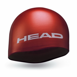 Фото шапочка для плавания стартовая head silicone moulded, для соревнований цвет красный