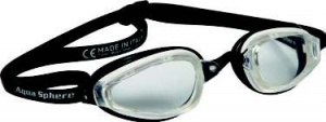 Фото очки для плавания aquasphere k180+ прозрачные линзы white/black