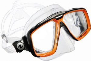 Фото маска подводная technisub look hd (прозрачный силикон) orange