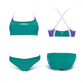 Фото купальник head бикини spritz, для тренировок цвет зеленый