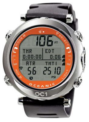 Фото компьютер oceanic oc1 org ti (оранжевый) комплект, титановый браслет