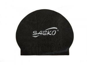 Фото шапочка для плавания c2 opp из латекса черная saeko
