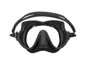 Фото маска подводная scorpena f безрамочная (черный силикон)