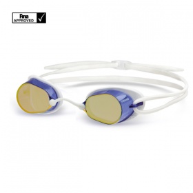 Фото стартовые очки head ultimate mirrored цвет рамки синий янтарные стекла, цвет обтюратор белый