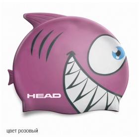 Фото шапочка для плавания head meteor, детская цвет розовый