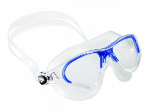 Фото очки cressi cobra прозрачный силикон/прозрачные линзы/синяя рамка