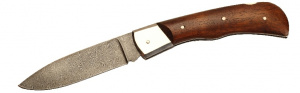 Фото нож складной альбатрос пума, 1 предмет (дамасск, орех) с фиксатором