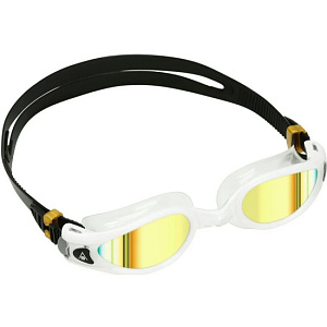 Очки для плавания AquaSphere KAIMAN EXO  NEW золотые зеркальные линзы Titanium white/clear фото
