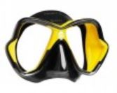 Фото маска для плавания mares x-vision ultra ls, цвет чёрно-жёлтый, прозрачные стекла