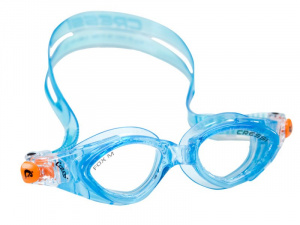 Фото очки cressi king crab детские голубой силикон / голубые / линзы прозрачные
