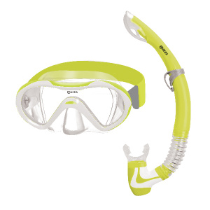 Фото набор для плавания (маска и трубка) mares vento jr. neon, цв.желтый,  -