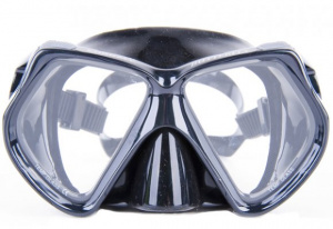 Фото маска подводная corrall butterfly черная (черный силикон)