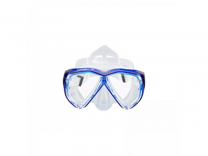 Фото маска сарган "неро" прозрачный силикон, синяя рамка (без бокса)