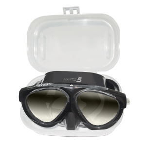 Фото маска для подводной охоты riffe mantis 5 зеркальные стекла, цвет черный