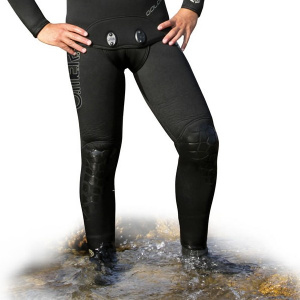 Фото штаны от гидрокостюма для подводной охоты omer gold black 3 мм - 5