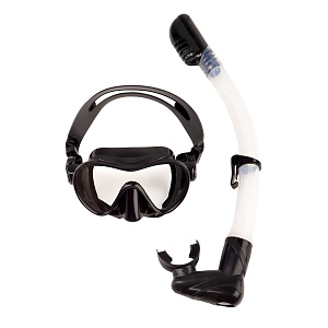 Набор Scorpena Junior маска+трубка для сноркелинга, чёрн. фото