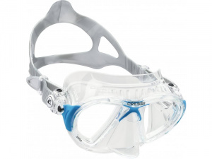 Фото маска cressi nano прозрачный силикон синяя рамка