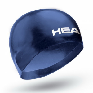 Фото шапочка для плавания стартовая head 3d racing fina, для соревнований цвет синий