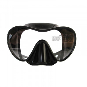 Фото маска marlin frameless duo black +просветленным стеклом, черная
