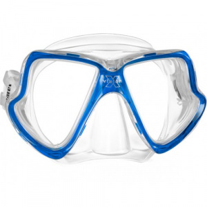 Фото маска для плавания детская mares x-vision mid,, цвет прозрачный / синий