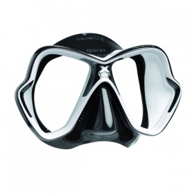 Фото маска для плавания mares x-vision liquidskin, цвет чёрно-белый / белый-черный