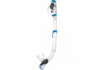 Фото трубка для дайвинга seacsub dry 360 прозрачный силикон синяя