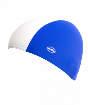 Фото шапочка для плавания fashy polyester/elasthan cap 3252-53, полиэстер, белый/голубой