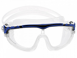 Очки Cressi SKYLIGHT прозрачный силикон/ сине-черная рамка/прозрачные линзы фото