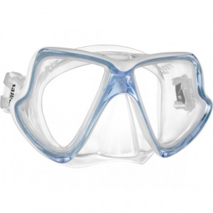 Фото маска для плавания детская mares x-vision mid,, цвет прозрачный / белый-голубой