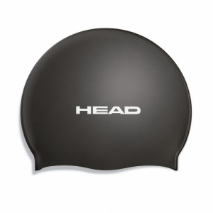 Фото шапочка для плавания head silicone flat силиконовая, для тренировок цвет черный