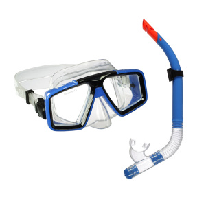 Фото набор для плавания (маска и трубка) mares star, цвет прозрачный /синий, для взрослых