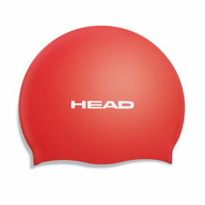 Фото шапочка для плавания head silicone flat силиконовая, для тренировок цвет красный