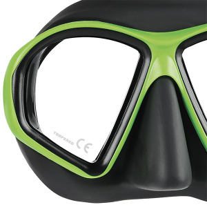 Фото маска для плавания mares sealhouette, для взрослых - ц.обт.черный, ц.р.чёрно-зелёный