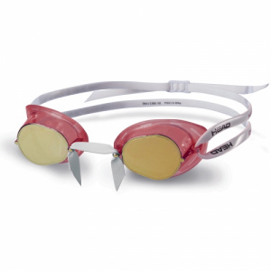 Фото очки для плавания head racer mirrored, для соревнований цвет рамки красный зеркальные стекла, цвет обт. красный
