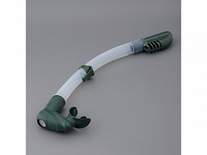 Трубка САРГАН "АГИДЕЛЬ" сухая 2 клапана, прозрачный/темно-зеленый силикон фото