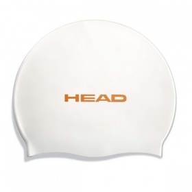 Фото шапочка для плавания head silicone flat силиконовая, для тренировок цвет белый