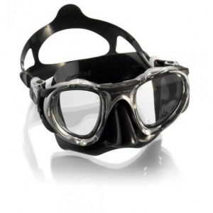 Фото маска для дайвинга cressisub ocean eyes black (прозрачный силикон)