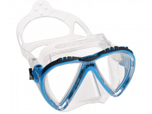 Фото маска подводная cressisub lince (прозрачный силикон) blue