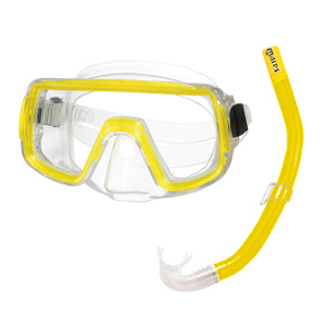 Фото набор для плавания (маска и трубка) mares forma, цвет прозрачный /желтый, для взрослых
