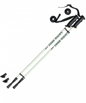 Фото палки для скандинавской ходьбы longway, 78-135 см, 2-секционные, белые/мятные