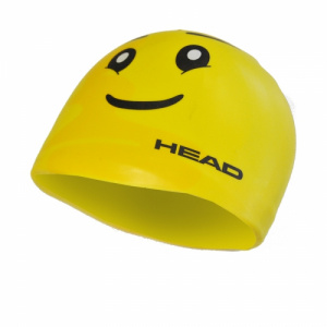 Фото шапочка для плавания head silicone sketch силиконовая, для тренировок цвет черно-желтый