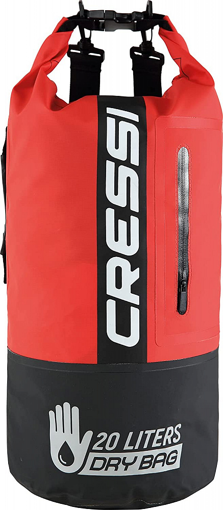 Герморюкзак CRESSI с карманом на молнии Premium BACK PACK, черный/красный, 20 литров, Cressi фото