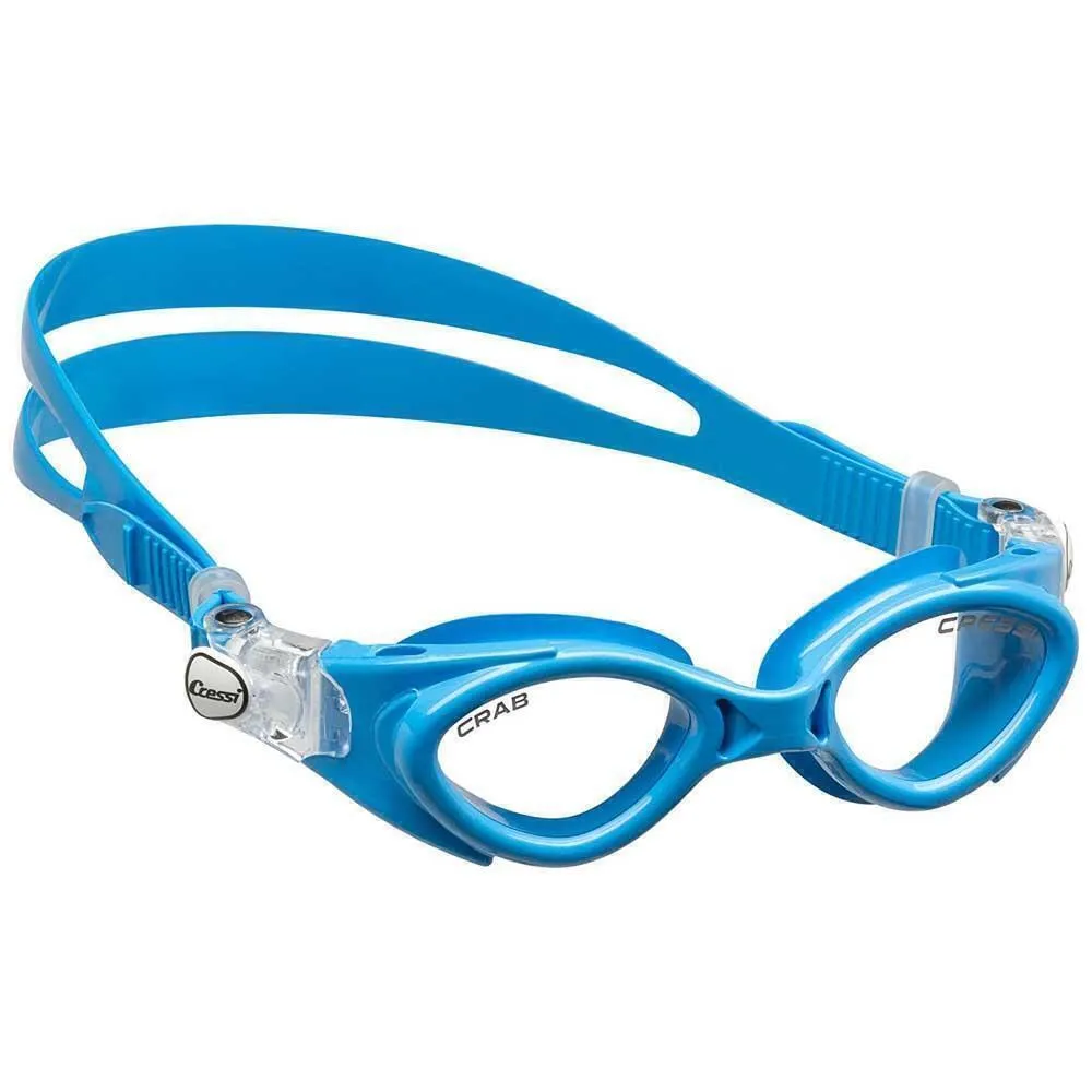 Очки для плавания CressiSub CRAB прозрачные линзы св.голубые фото